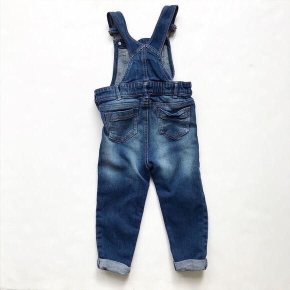 Old Navy distressed denim overalls EUC 2T - Picture 4 of 4